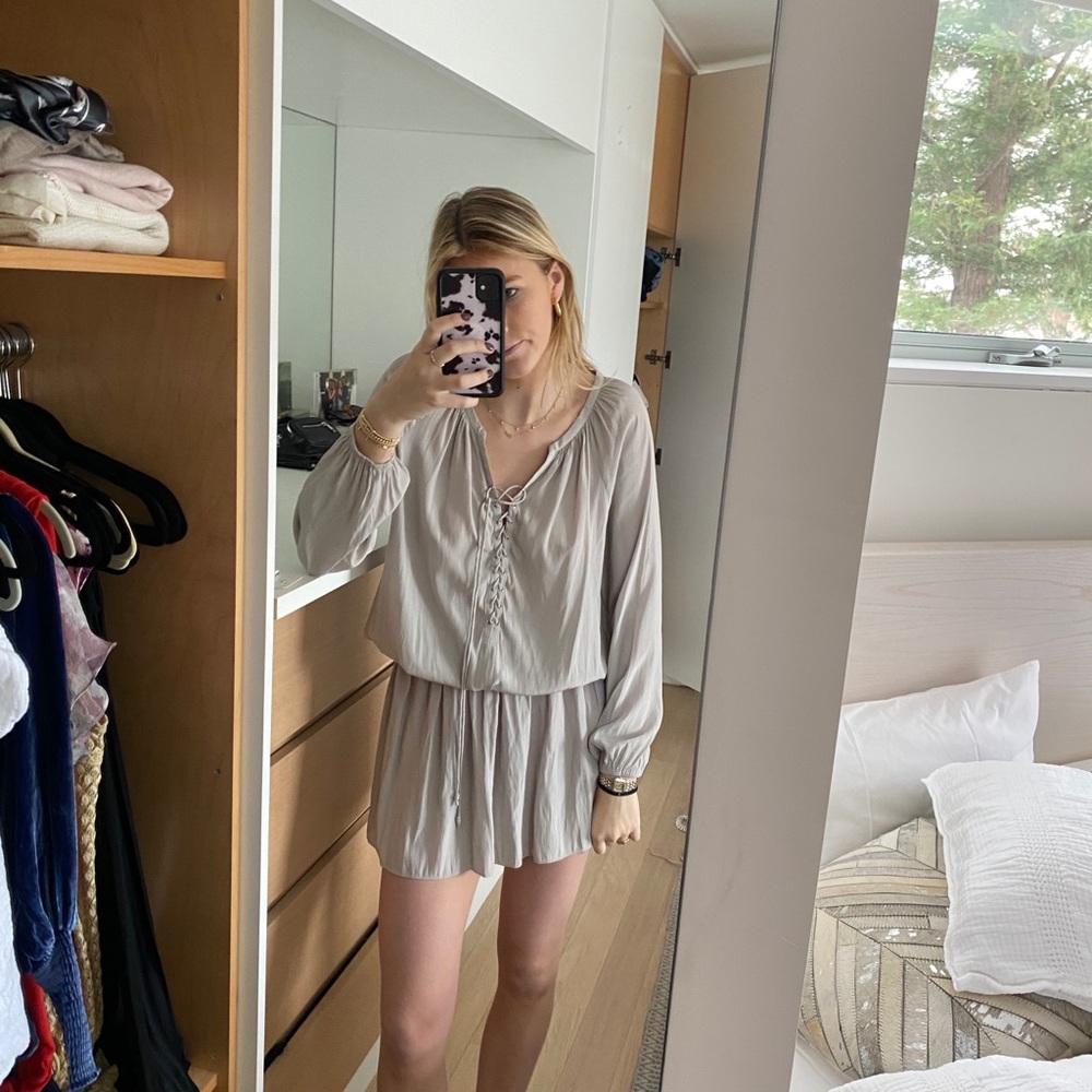 RAMYBROOK taupe mini dress